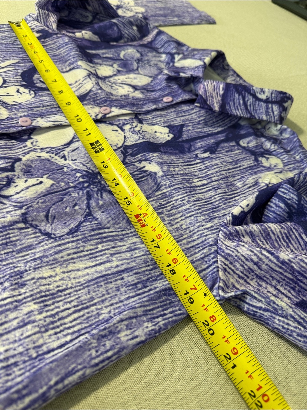 Women’s Purple Floral Button-Down shirt SZM - Picture 8 of 15
